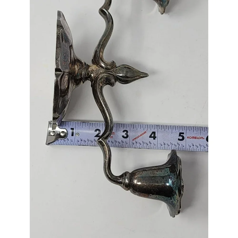 Pair Antique Homan Co. E.P.B.M. #136 Candelabra Rustic‎ Victorian MCM